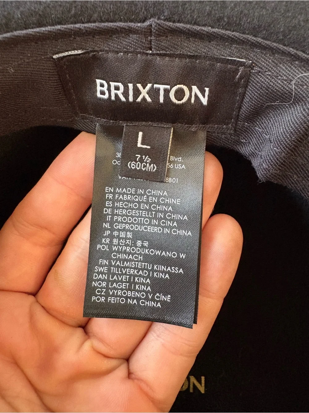 Brixton Tiller Wide Brim Felt Wool Fedora Hat Black Large Western Cowgirl Preppy